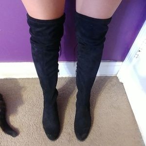 Black over the knee boots